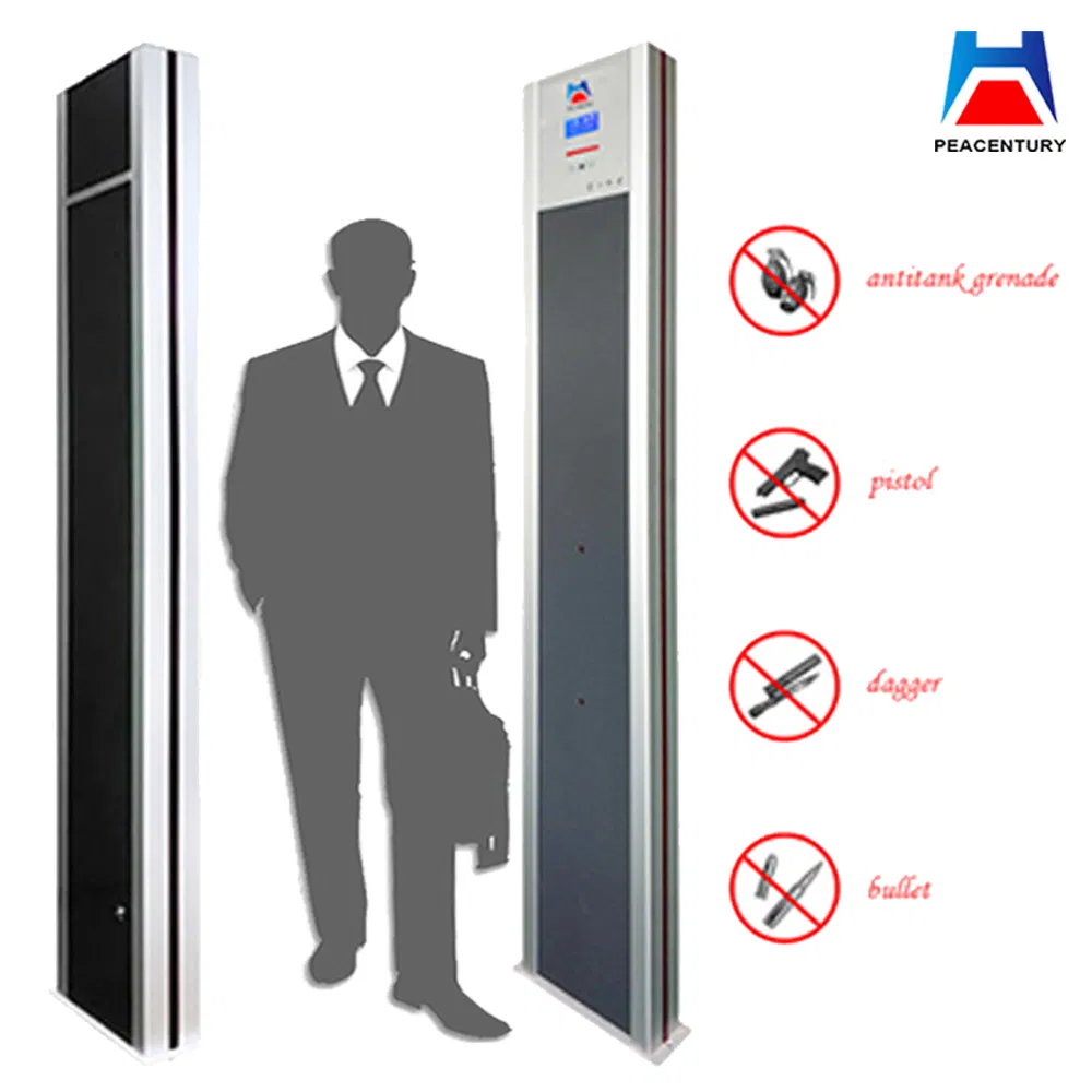 Portable Single Pole 5 Zones Security Walk-Through Metal Detector