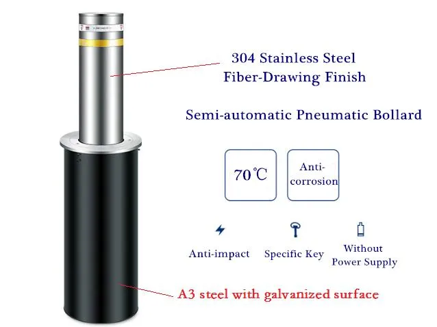 Factory Price Parking Retractable Electric Safety Barriers Automatic Hydraulic Rising Lift Bollards