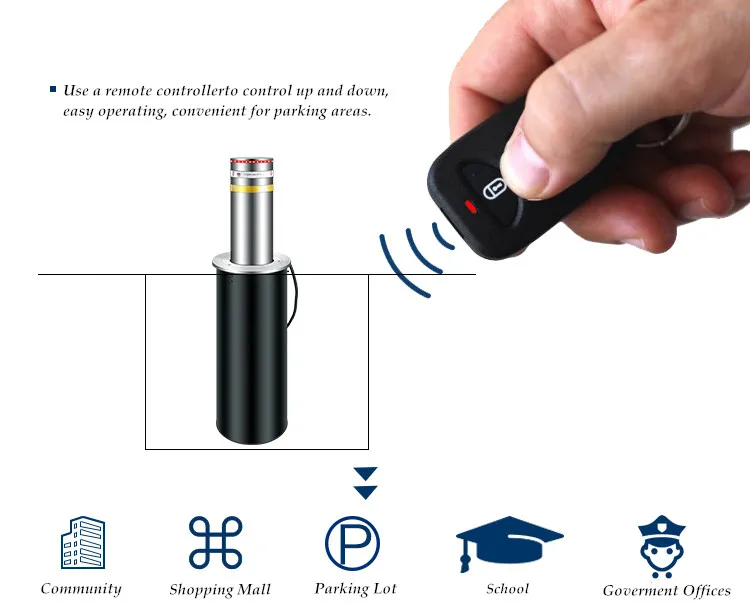 Factory Price Parking Retractable Electric Safety Barriers Automatic Hydraulic Rising Lift Bollards