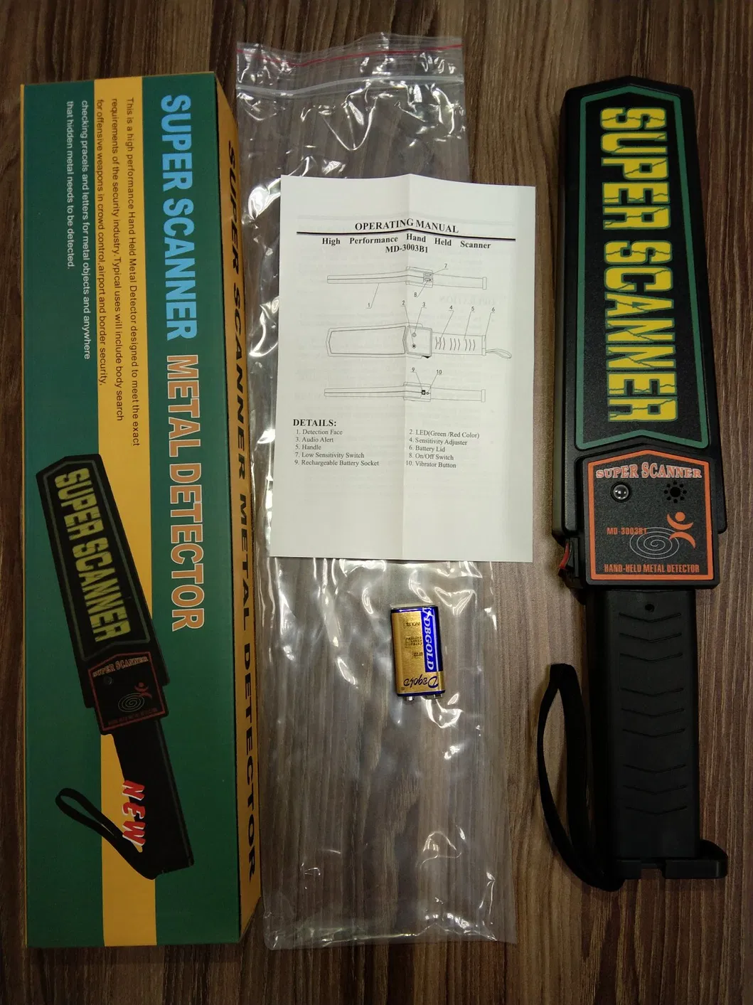 Full Body Security Equipment Hand Held Metal Detector for Checking Mobile Phone