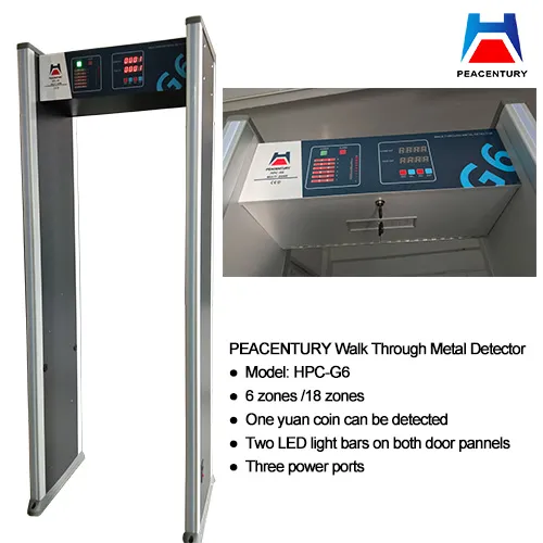 18 Zone Body Scanner Door Frame Walk Through Arched Metal Detector Gate