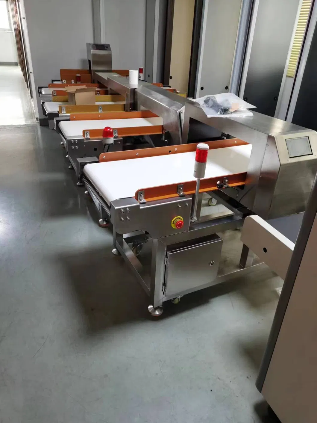 Online Conveyor Belt Food Grade Metal Detector and Weighing Scale