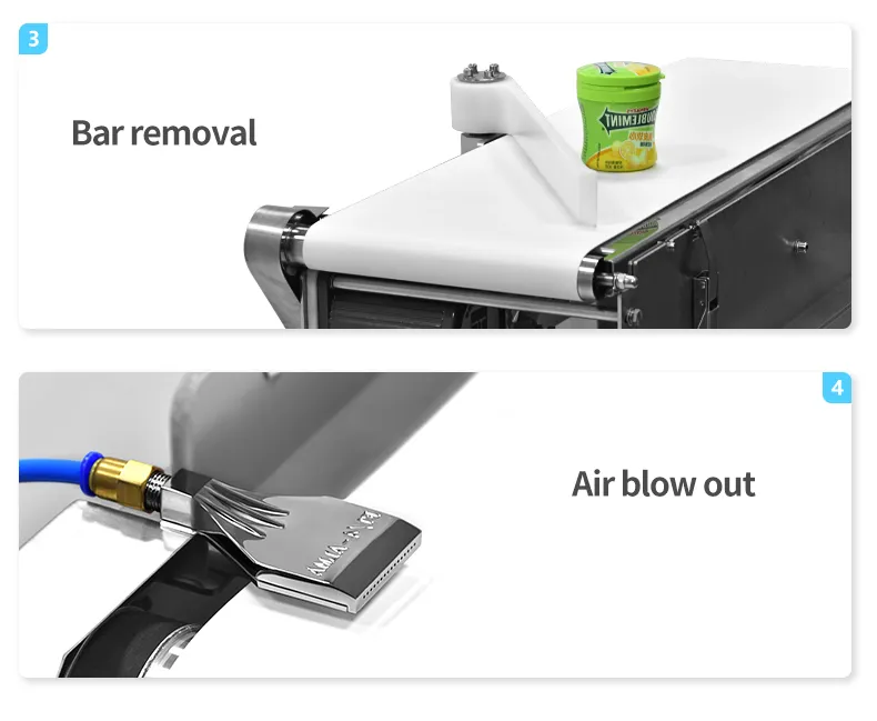 Online Conveyor Belt Food Grade Metal Detector and Weighing Scale
